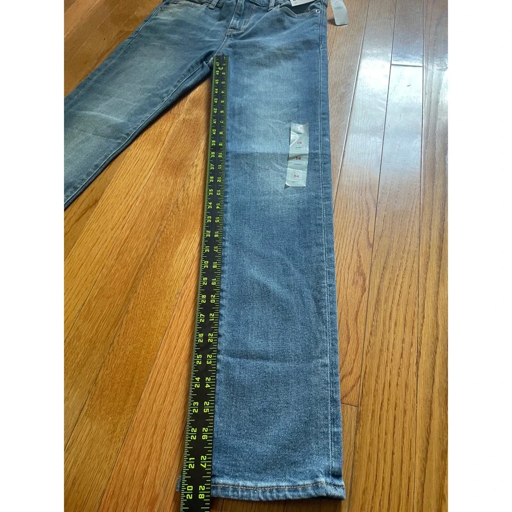 Old Navy Kids Skinny Jeans Size 14 Blue Built-In Flex Adjustable Waist NWT